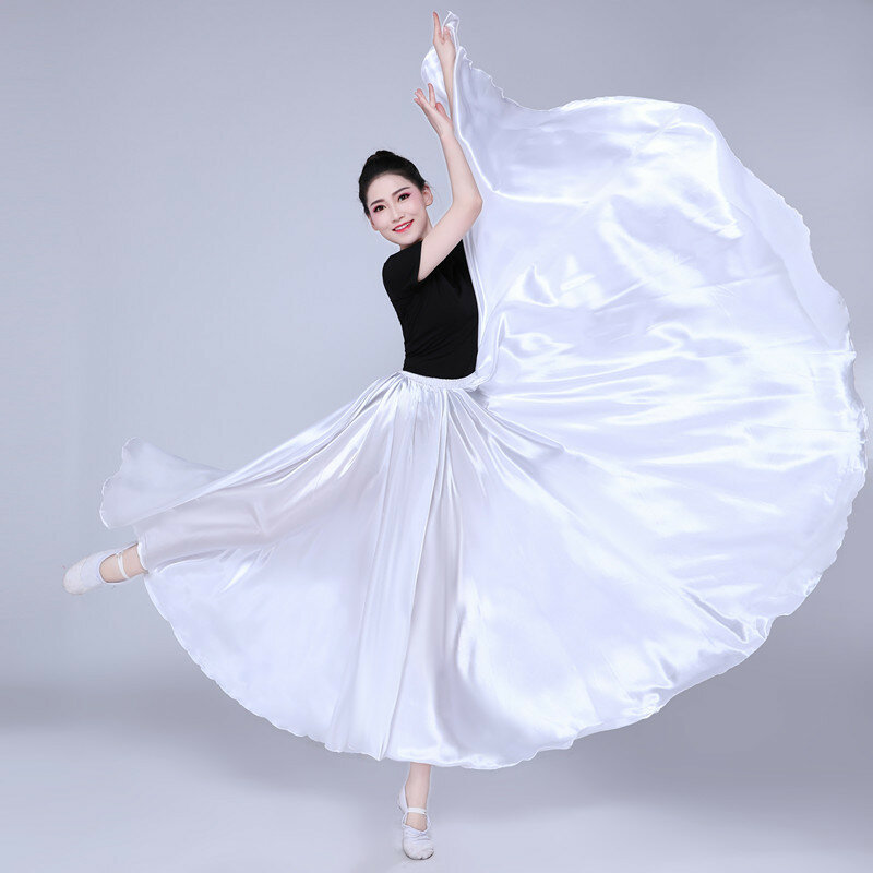 Klasyczna kostium taneczny długa hiszpańska spódnica duża huśtawka tańcząca spódnica do tańca brzucha odzież sportowa etniczna trening taneczny sukienka