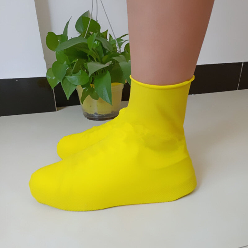 Stivali da pioggia copriscarpe impermeabile protezioni per scarpe Unisex in Silicone copriscarpe antiscivolo impermeabili stivali da pioggia all'aperto riutilizzabili