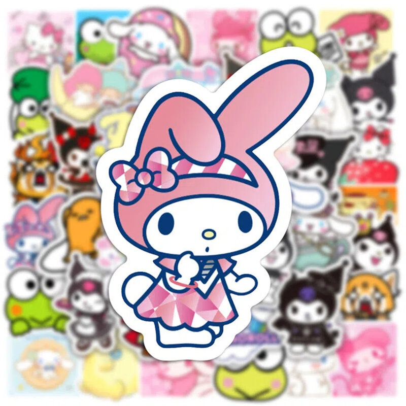 10/30/50/100Pcs Kawaii Esthetische Anime Sanrio Cartoon Stickers Stickers Waterdichte Diy Telefoon Gitaar Decoratie Sticker Kids Speelgoed