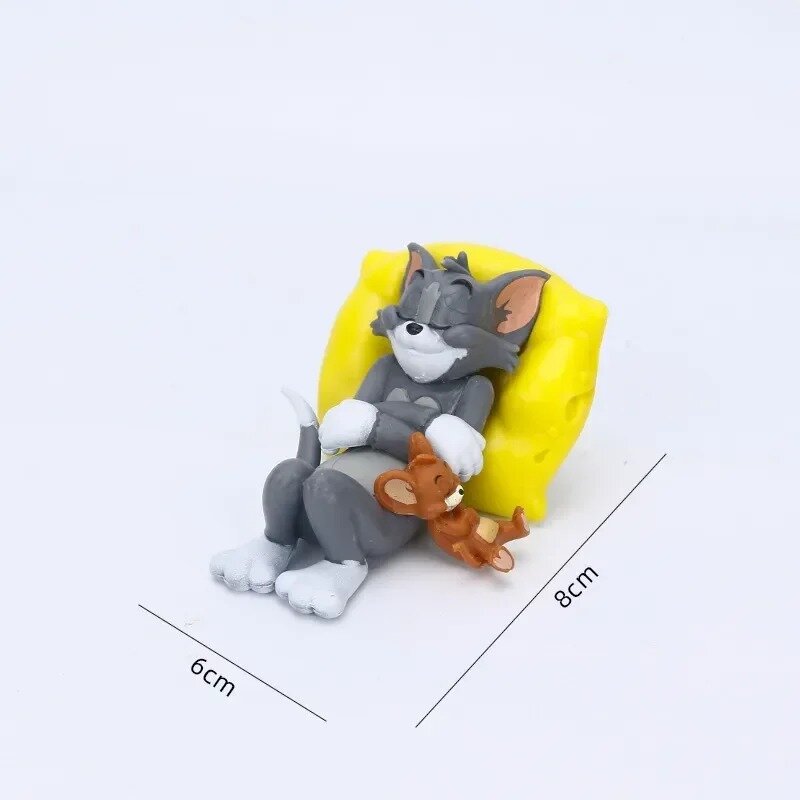 Tom Cat e Jerry Mouse Car Ornamento, Decorações de mesa bonito, Figurinhas adoráveis, Figuras de brinquedo colecionáveis, Auto Presente Interior