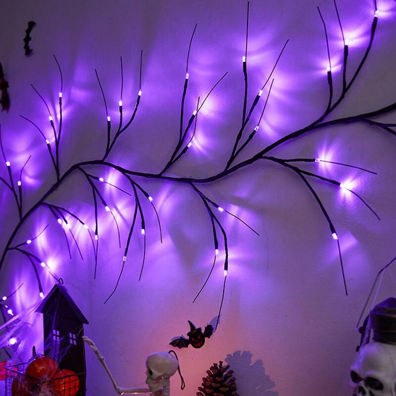 Halloween Light Battery Operated Waterproof Multiple Lighting Modes Willow Vine Twig LED Lamp Photography Prop Wall Decoration
