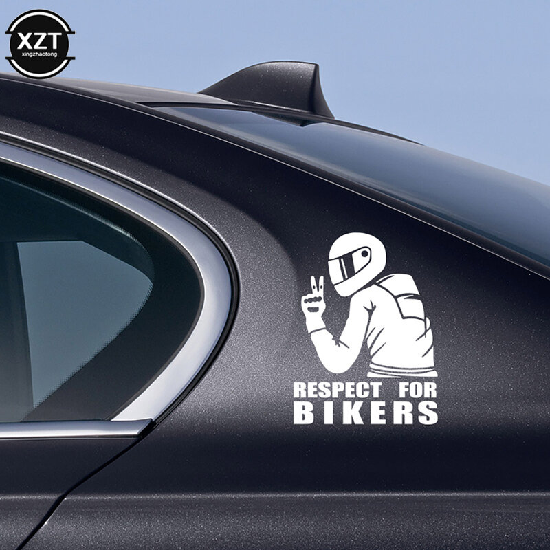 1Pc rispetto per motociclisti adesivo per Auto adesivi divertenti riflettenti in vinile su adesivi e decalcomanie per moto 3D Auto 15x11cm