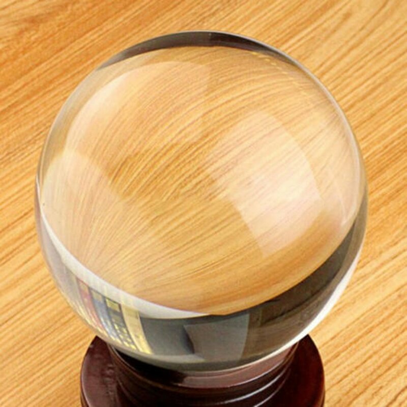 Bola de cristal transparente Artesanato, Personalizado, Sala de estar e decoração do escritório, Bola de luz colorida