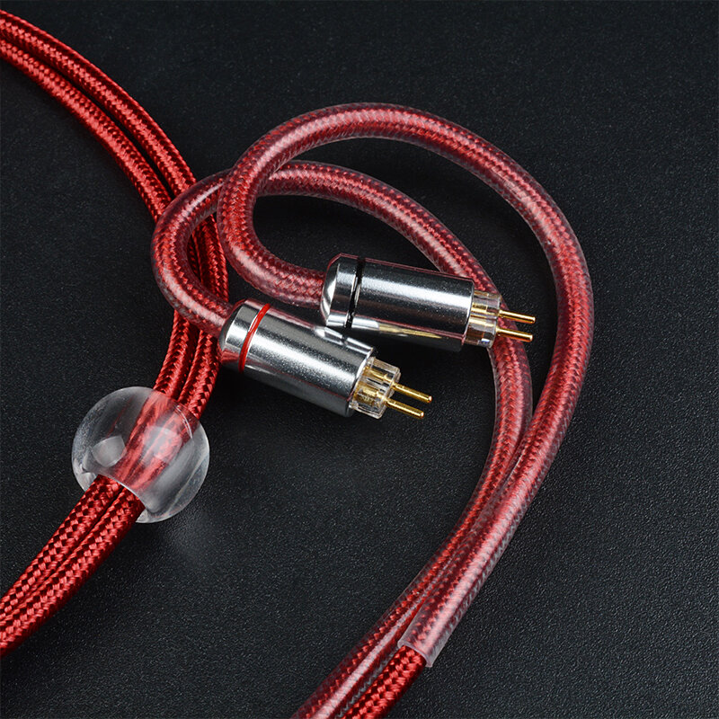 NICEHCK-Cable Coaxial para auriculares RedAg 4N, plata pura + cobre de alta conductividad, HiFi, 3,5/2,5/4,4mm, MMCX/QDC/2 pines para Zero LAN DB2