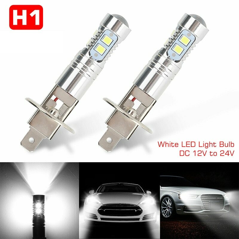 H1 reflektor samochodowy LED żarówki 1800LM 6000K biały Super jasne reflektory samochodowe