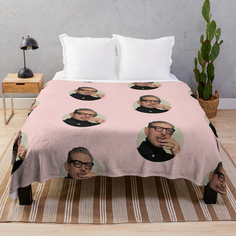 Jeff Goldblum-Manta de felpa suave a cuadros para sofá cama, manta a la moda, ideas de regalo de San Valentín, anime