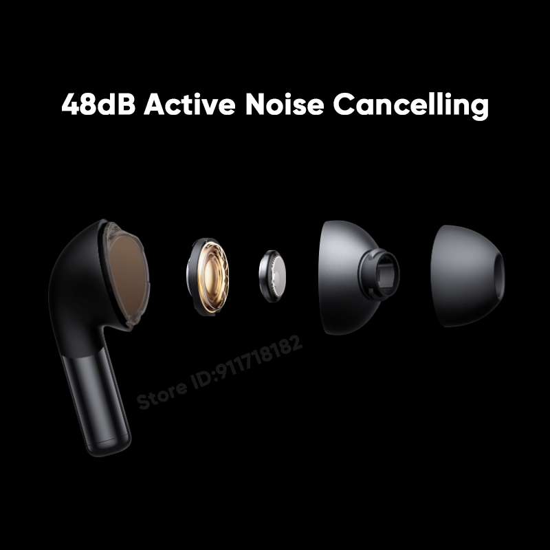 OnePlus-Buds Pro 2 TWS Earbuds sem fio, fone de ouvido Bluetooth, cancelamento de ruído 48dB, bateria 39hrs, Oneplus 11, 10, Novo, 2023