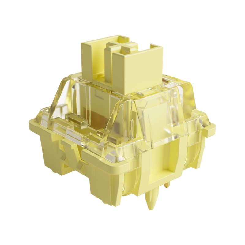 Akko V3 pro interruttore giallo crema 5 Pin 50gf interruttore lineare con stelo antipolvere compatibile con tastiera meccanica MX (45 pezzi)