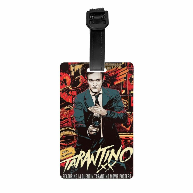 Label bagasi Film Quentin Tarantino kustom Tag bagasi perlindungan privasi koper label tas perjalanan