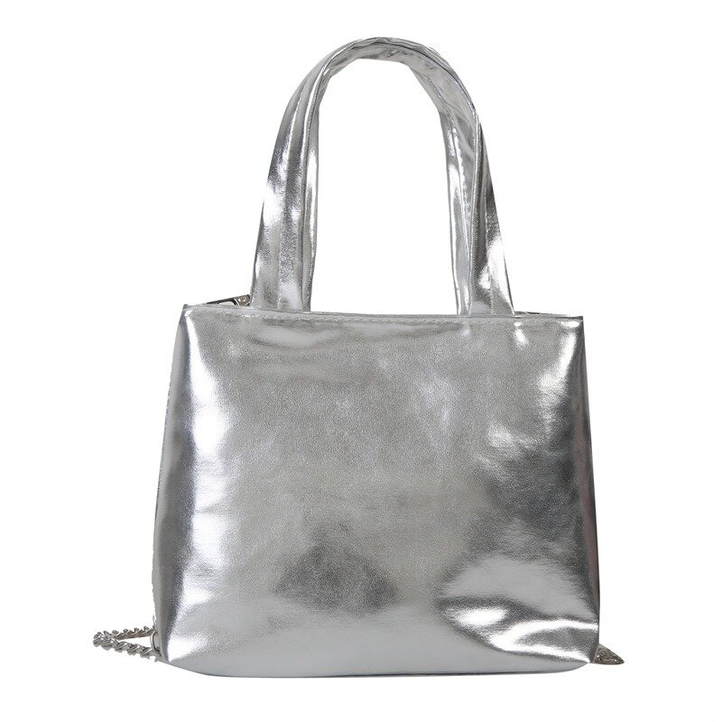 Новая летняя однотонная сумка с верхними ручками, простая модная Яркая сумка на плечо, Диагональная Сумка, маленькая квадратная сумка через плечо с цепочкой