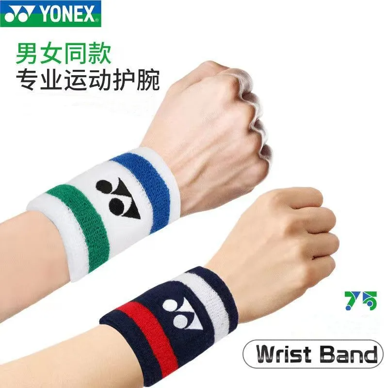 YONEX Badminton Tennis Wristband Classic 75th Anniversary Sports assorbente dal sudore Fitness Anti-distorsione protezione del polso addensata