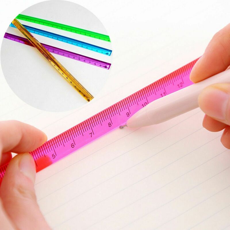 Farbe transparente Mess skala 20cm für Schüler Briefpapier liefert Kinder Geschenk dreieckiges Lineal Zeichnung zubehör