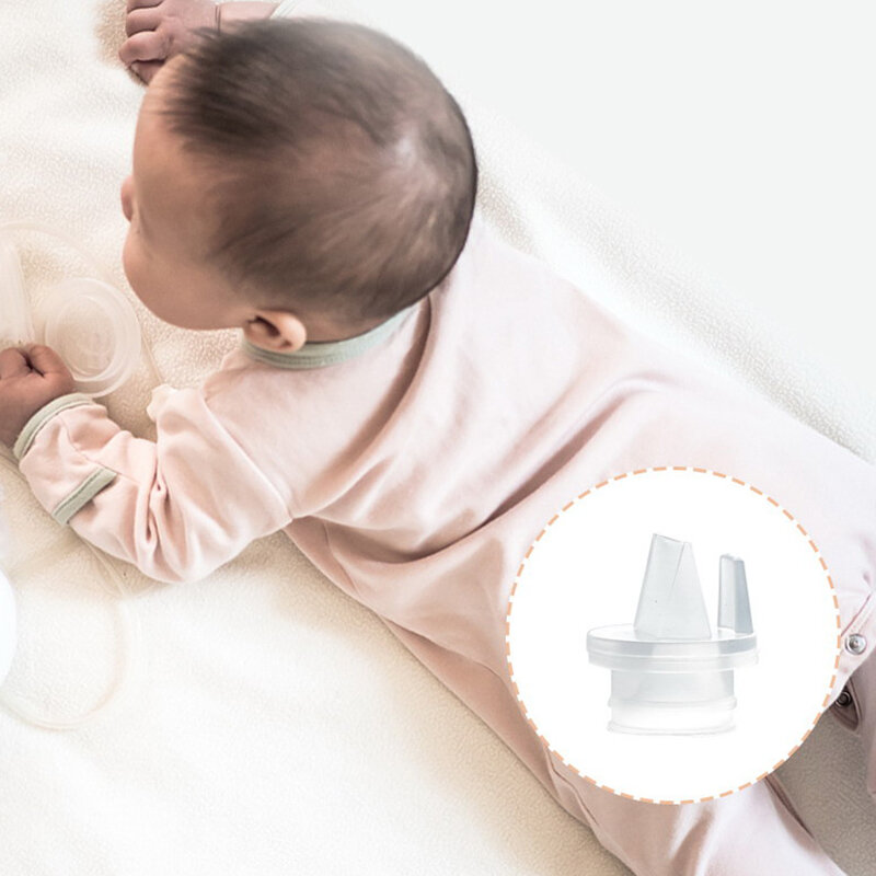 Bomba tira leite do bebê do silicone, 2 porções, com válvula do recuo, proteção do bocal, acessórios manuais e bondes