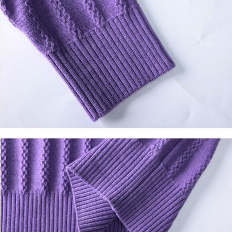 Pullover Damen lässig gestrickt Rundhals ausschnitt Langarm lässig Pullover All-Match Vintage Basic Style Strick pullover