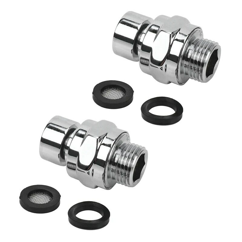 HOT SALE 2X Brass Chrome Ball Joint Shower Arm Head Angle Adjustable Swivel Adapter