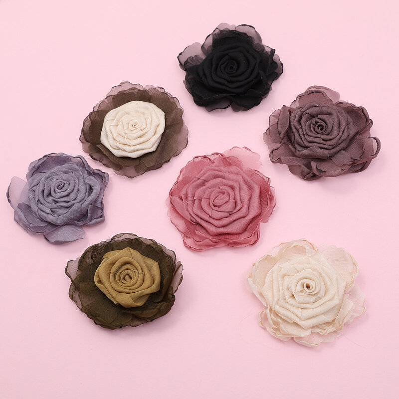 Abalorios de flores de café de estilo coreano para hombres, accesorios de moda para la fabricación de joyas, materiales de bricolaje, 2 piezas