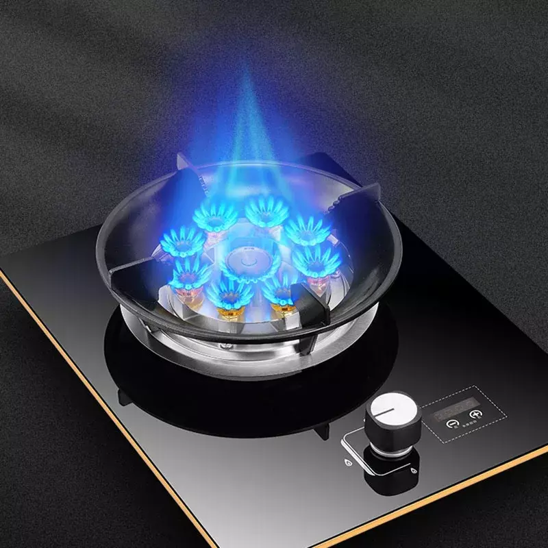Gas stove single cooktop desktop timing gas stove fierce fire stove stainless steel embedded estufas de gas para casa