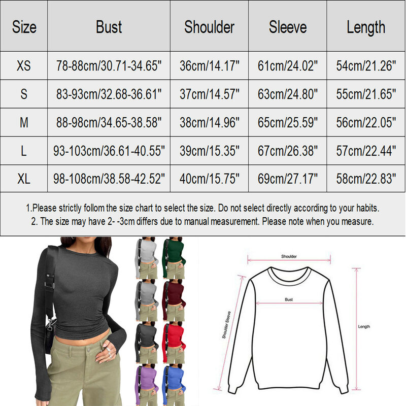 여성용 긴팔 티셔츠, 슬림핏 풀오버, 스트릿웨어, 베이직 티, Y2k 의류, 크롭탑, 용수철 가을
