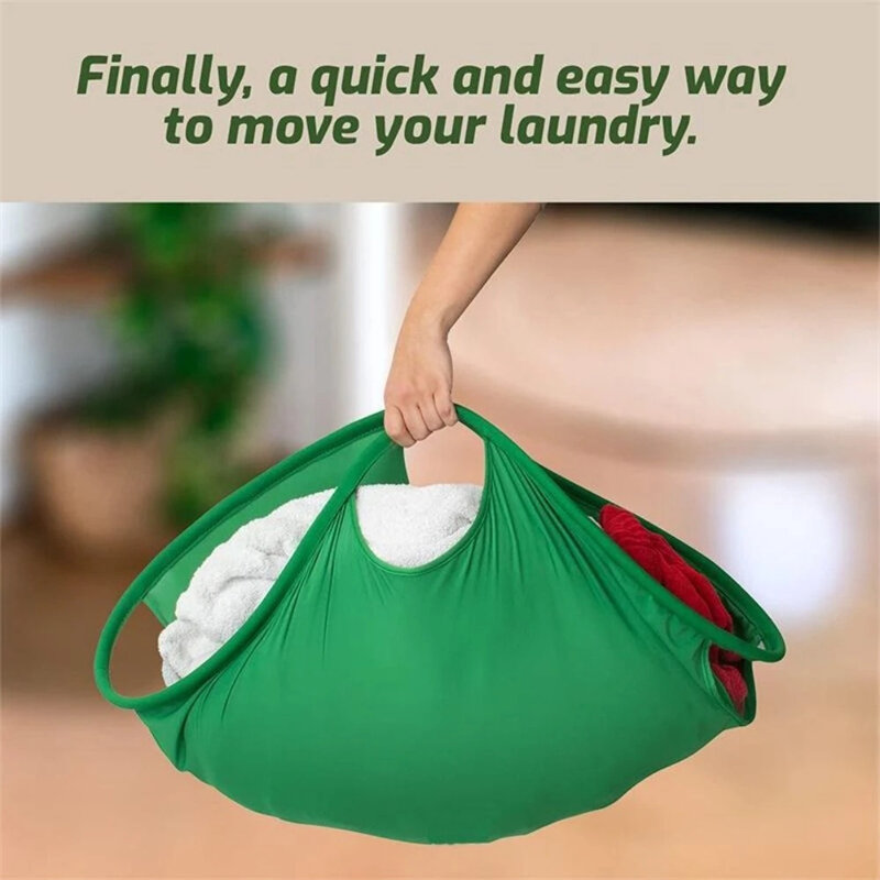 New Foldable Laundry Hamper Basket Portable Laundry Bag Thickening Round Clothes Storage Container Cleaning Tools Home Storage