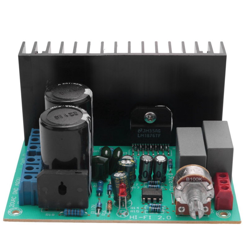 Papan Amplifier 4558 daya Audio Stereo, 2X 30W + 30W LM1876 papan penguat 2.0 Stereo Kelas AB Home Theater AMP Dual