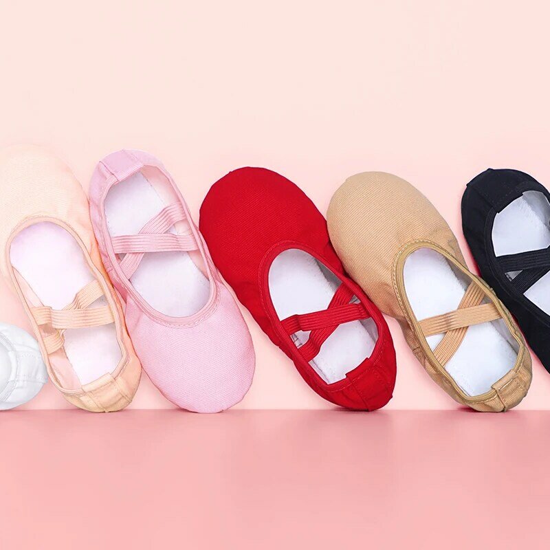 Ballet Shoes for Girls Kids Dance Slippers Classic Split-Sole Soft Leather Ballerina Boys Women Belly Gym Yoga Dance Shoes