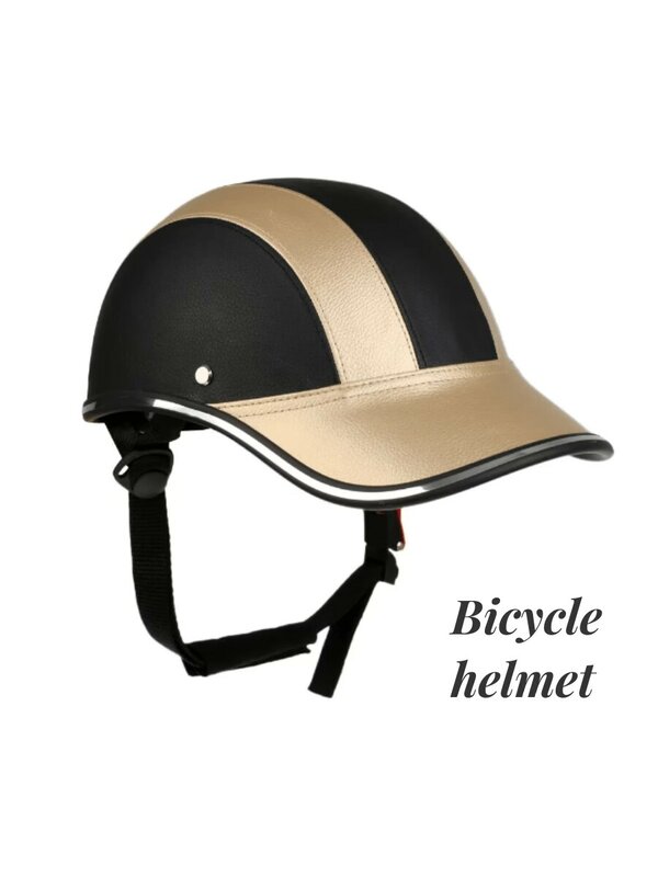 Helm sepeda untuk pria dan wanita, 1 buah helm sepeda yang dapat disesuaikan, topi keamanan bisbol Anti-UV, helm bersepeda luar ruangan