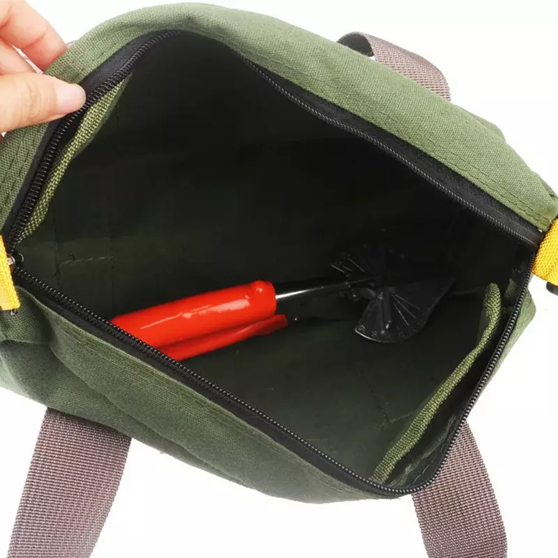 Kotak alat multifungsi tas penyimpanan kanvas tahan air kotak alat tangan tas bawa peralatan rumah bagian perangkat keras Organizer kantong kecil