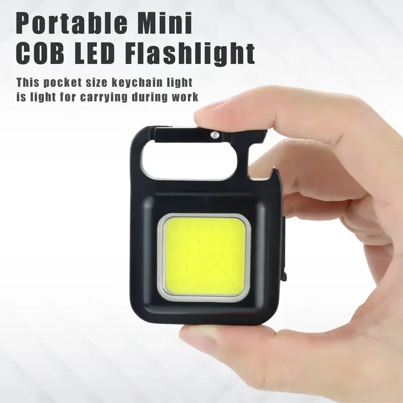 Миниатюрная светодиодная вспышка с USB-зарядкой, светильник с брелоком, штопор, светильник Магнитный маленький карманный светсветильник льник для отдыха на открытом воздухе, кемпинга, рыбалки