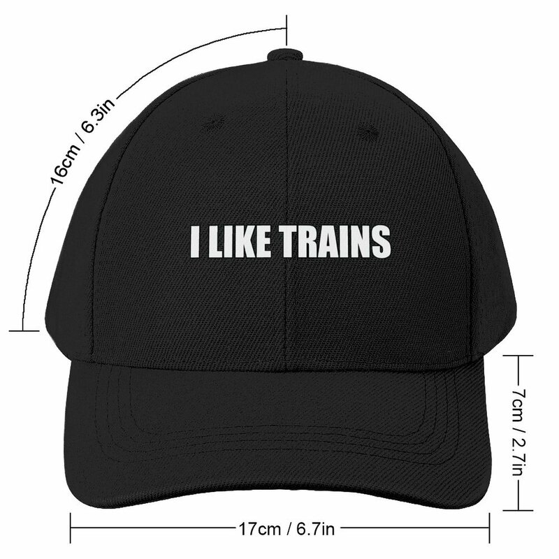 I Like Trains Baseball Cap Ball Cap Mountaineering New Hat black Fluffy Hat Mens Cap Women's
