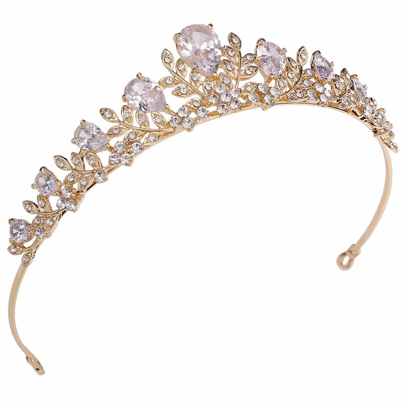 Hollow Out Crowns Hair Jewelry Temperament Queen Headpiece Zircon Crown for Hair DIY Accessory Hair Styling