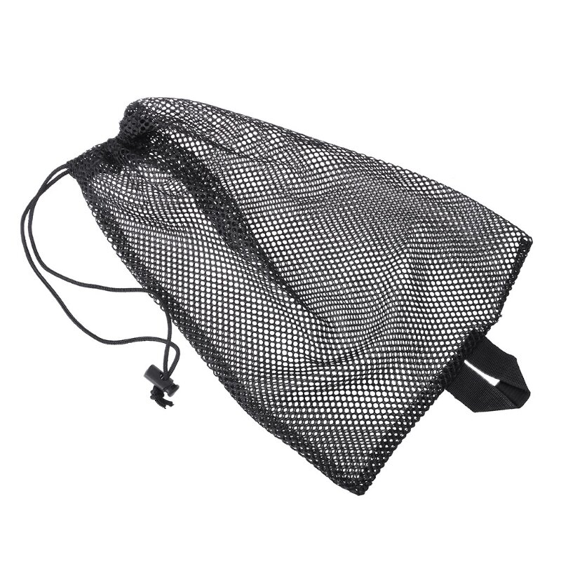 1Pc Quick Dry Nylon Mesh Drawstring Storage Pouch Bag Stuff Sack Outdoor Travel Bag for Beach Swimming Scuba Diving Gear Storage