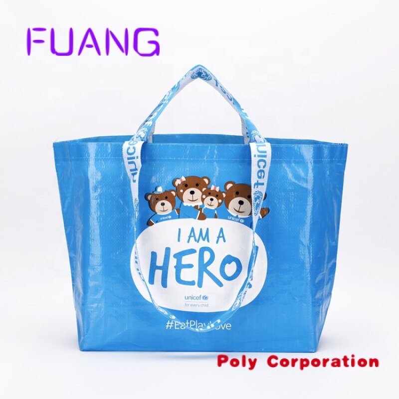 Custom  2019 Custom Logo Printed Foldable Eco Shopping Folding PP woven Bag