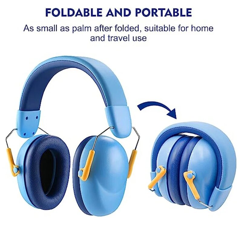 หูฟังป้องกันเสียงรบกวนสำหรับเด็กรุ่นใหม่หูฟังป้องกัน26dB ออทิซึมหูฟังป้องกันการได้ยินสำหรับเด็กอายุ1-14ปี