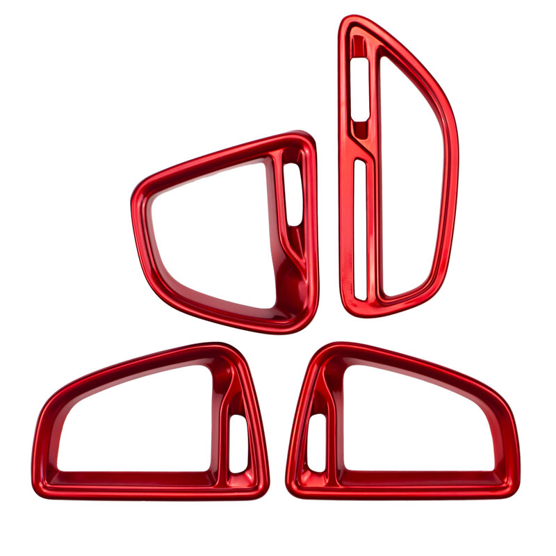 Красная или углеволоконная цветная панель для Dodge Challenger 2015 А/С вентиляционная центральная консоль кондиционера Выходная панель Крышка отделка