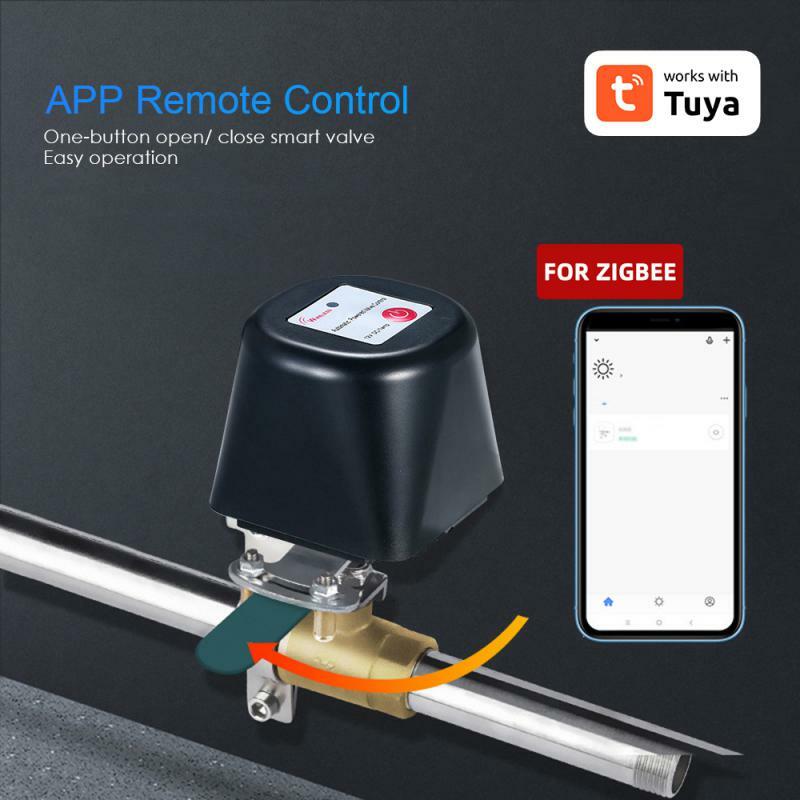 Tuya Wifi/ Smart Valve Controller For Water Gas Pipeline Auto Shut ON Off Compatible With Alexa Assistant