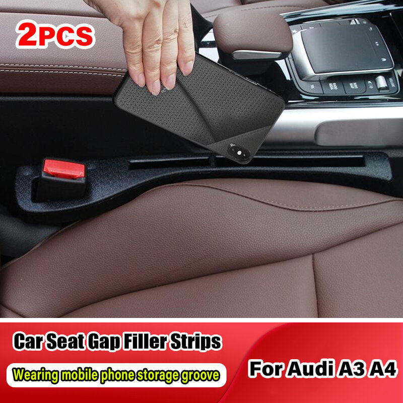 Car Seat Gap Filler Organizer Leak-proof Seat Side Seam Plug Filling Strip For Audi A1 A3 A4 A5 A6 A7 TT Q3 Q5 Q7 S3 S5 SLine S6