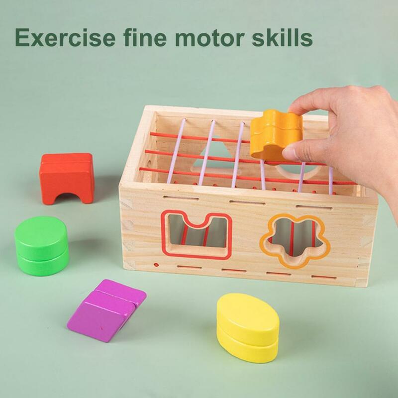 1 Set Durable Construction Building Toys  Eye-catching Wood Assembling Toys  Intellectual Development Building Blocks