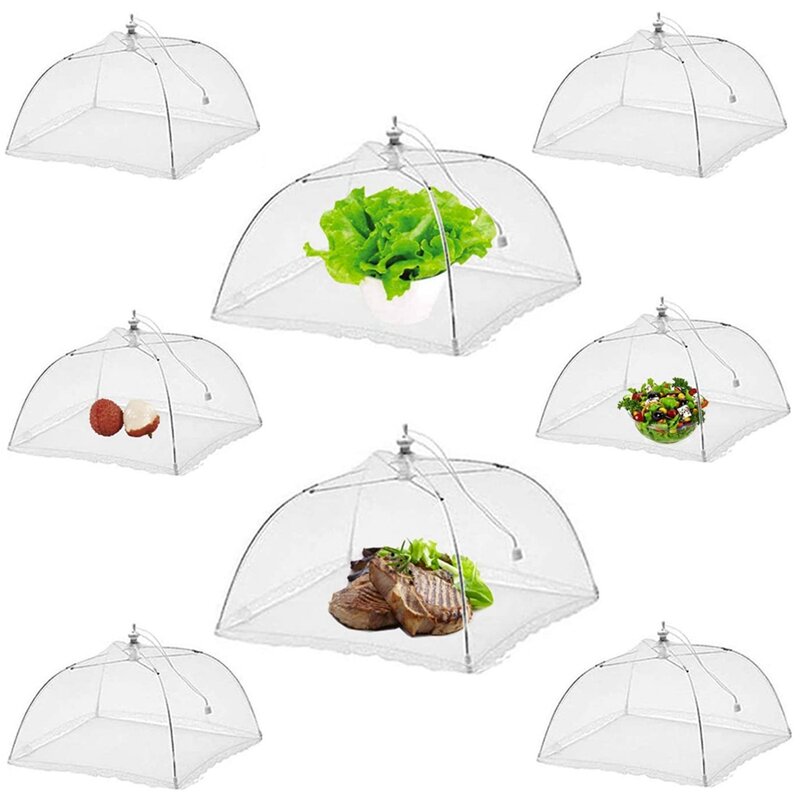 خيمة طعام شبكية خارجية ، شبكة ، خيام شاشة ، نزهات ، شواء ، إبعاد الحشرات عن الطعام ، ساخن ، 8 عبوات ، 17 بوصة