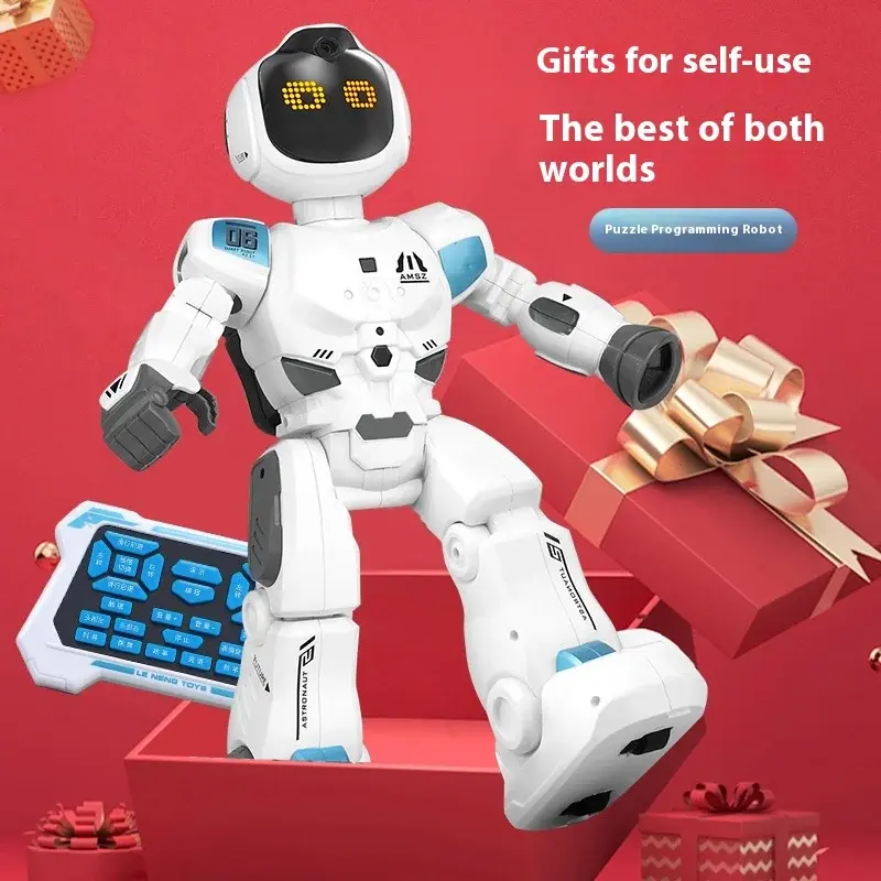지능형 프로그래밍 로봇, 하이테크 다기능 유도, 어린이 감성 인터랙티브 장난감, 생일 선물