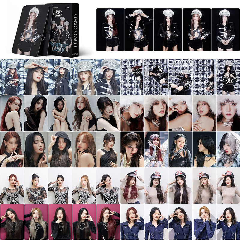 55 pz/set Kpop GIDLE ILOVE INEVER DIE Album Lomo Cards (G)I-DLE Girls I Burn Photo Card Minnie cartolina Fans Gift