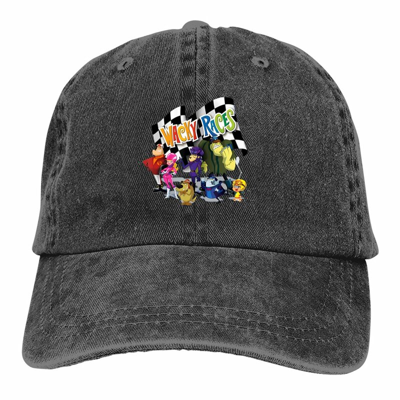 Sombreros de vaquero de Color puro para mujer, sombrero de dibujos animados Vintage, visera para el sol, gorras de béisbol, cracky Races, sombrero de papá de camionero con visera