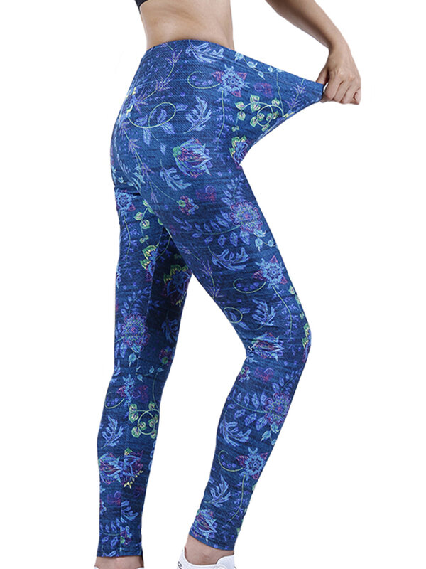 NDUCJSI 2022 nuovi pantaloni da Yoga sport donna vita alta gamba Fitness Leggings allenamento pantaloni alla caviglia stampa Leggins elastico caldo