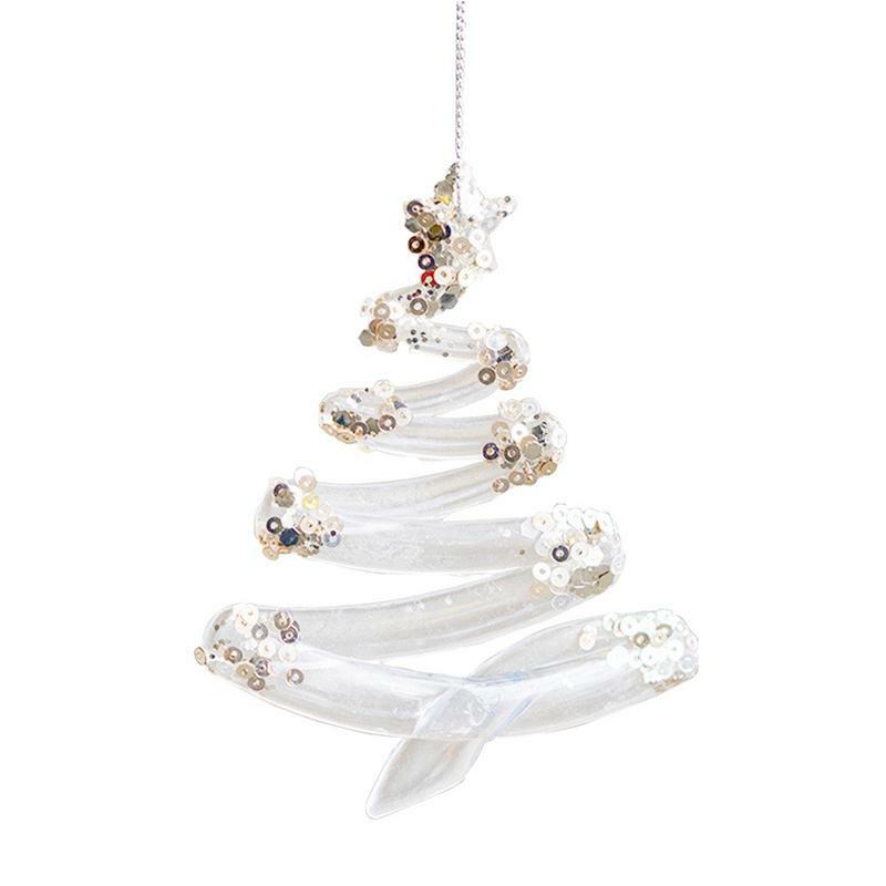 Colgantes con purpurina para árbol de Navidad, adornos de estrella y ciervo, decoración de Feliz Navidad y Año Nuevo, 2023
