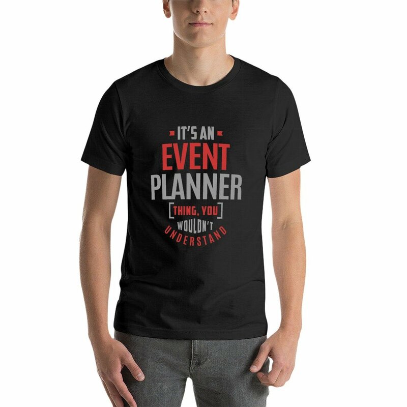 T-shirt Oversized Event Planner para Homem, Roupa Anime, Kawaii, Grande e Alto