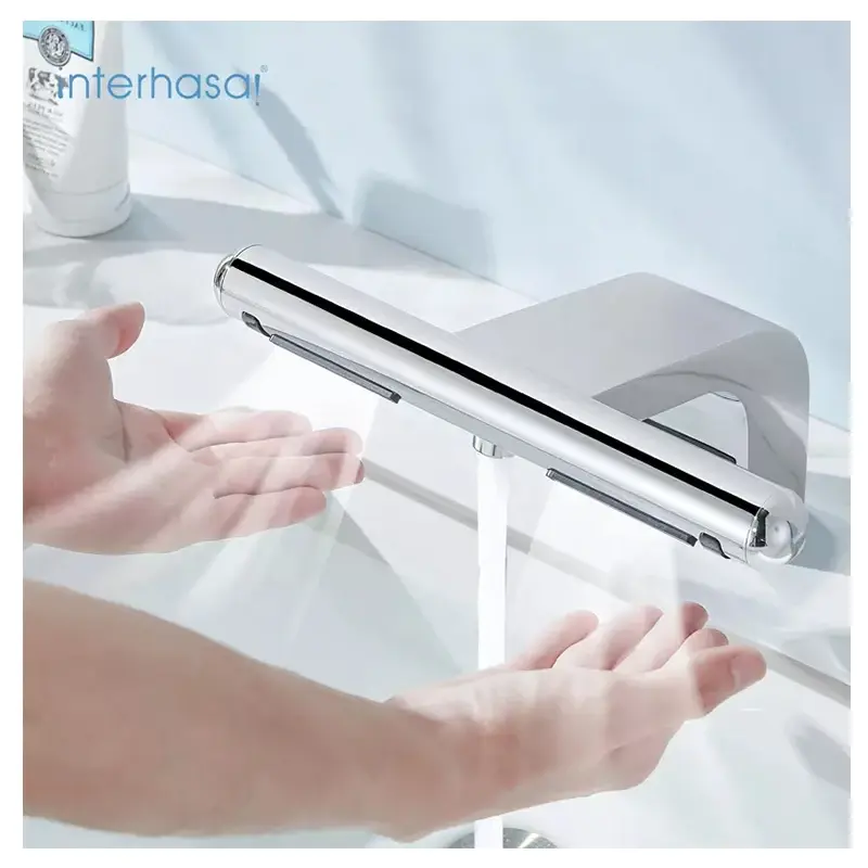Interhasa! 2 in 1 Design Aotumatic asciugamani e sensore rubinetto lavabo caldo e freddo rubinetto aria asciugamani per bagno Hotel