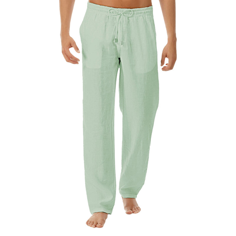 Męskie spodnie sportowe z modne spodnie bawełny lniane spodnie luźne spodnie do biegania męskie spodnie do joggingu Streetwear męska odzież 3XL