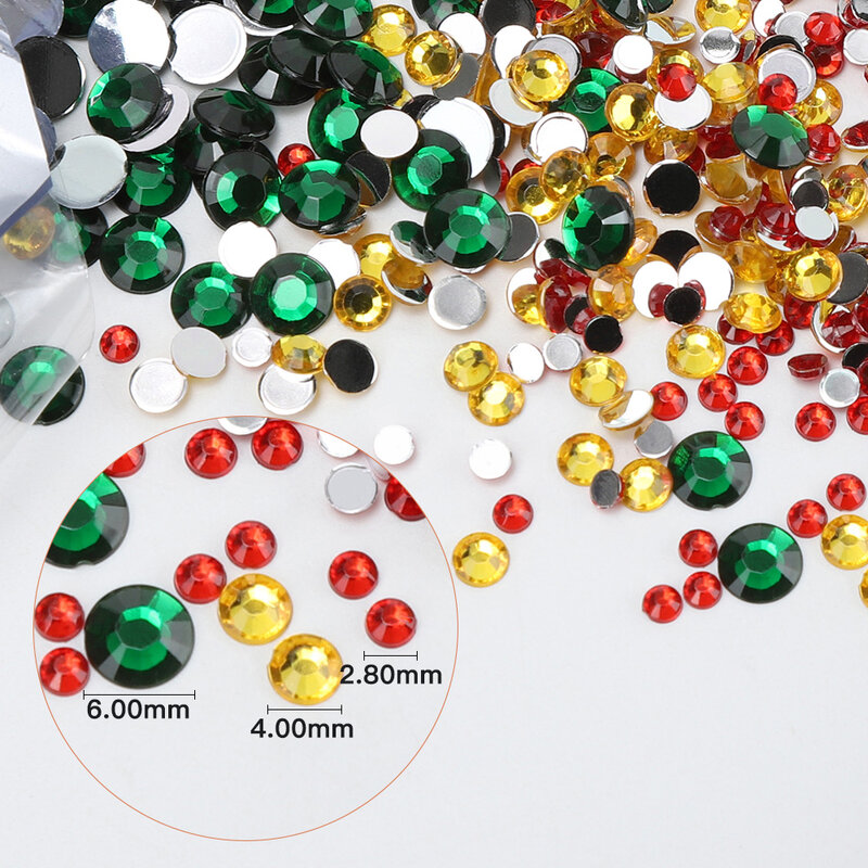 Round Diamond Painting Beads, 5D Diamond Painting Acessórios, Artesanato Diamantes são divididos em pequenos, médios e grandes, 21 cores
