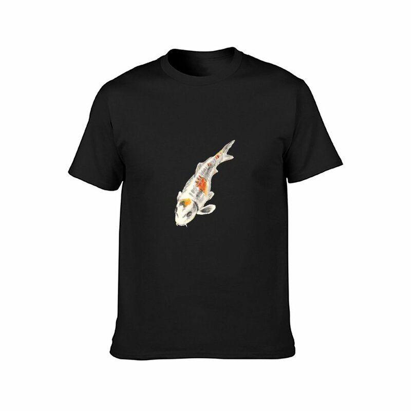 코이 잉어 (수채화) 티셔츠, 커스텀 땀 동물 프린트, 남아용 코튼 티셔츠