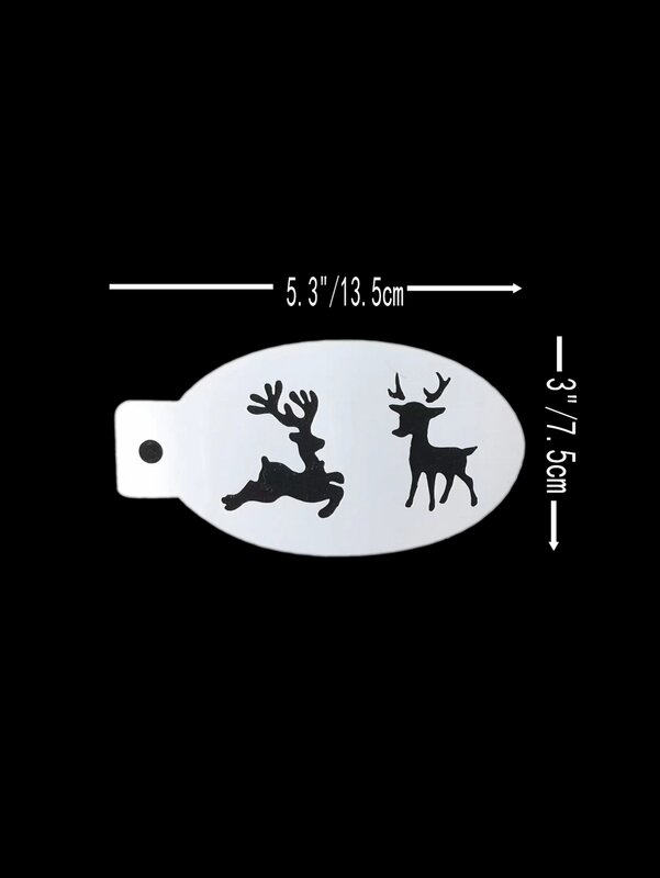 5.3*3inch Deer Face Body Paint Stencils for Painting Scrapbook Coloring Embossing Album Decorative Template
