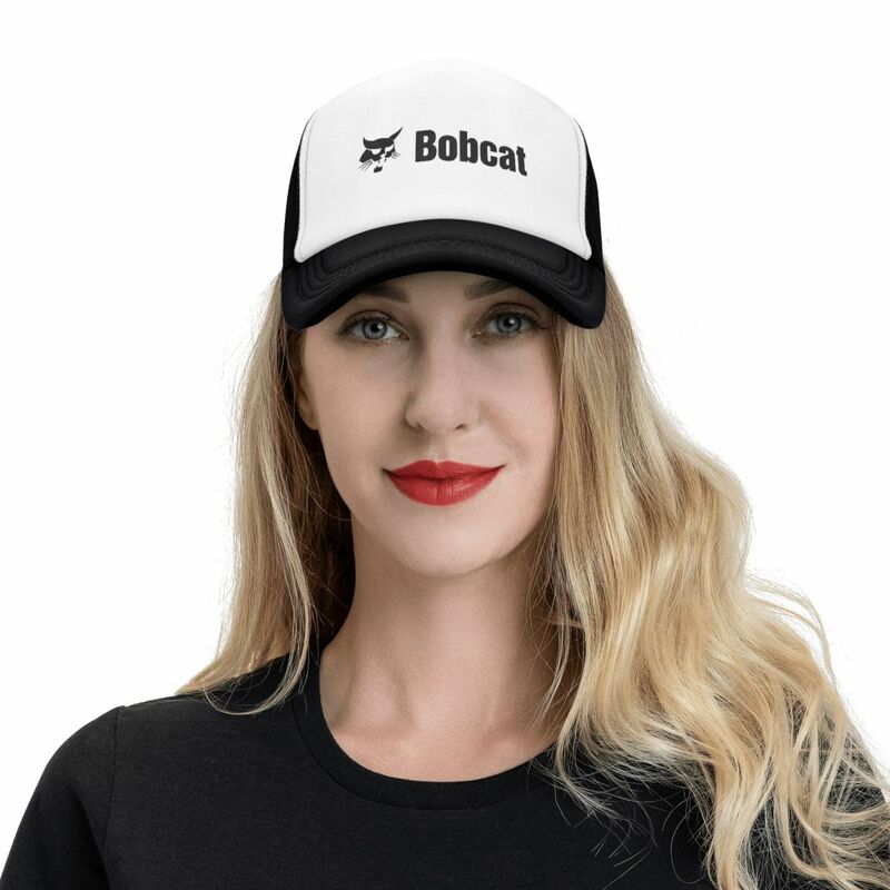 قبعات سائقي الشاحنات بشعار بوبكات للجنسين ، قبعة بيسبول